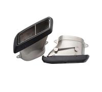 Sifflet D'éChappement Pour Mercedes Classe C W205 Pour AMG C63S 14-18 Tuyau D'échappement Rectangulaire Embout Silencieux En Fibre Carbone Amélioré 1 Paire(BLANC)