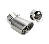 Sifflet D'éChappement Tuyau D'échappement Chromé Universel Pour Voiture Décoration Voiture Silencieux Incurvé En Acier Inoxydable Double Sortie(Single)