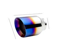 Sifflet D'éChappement Tuyau D'échappement Universel En Acier Inoxydable 51 Mm 63 Mm Embout Silencieux À Sortie Inclinée 102 Mm Avec Trous Décoratifs(L1DM2027r)