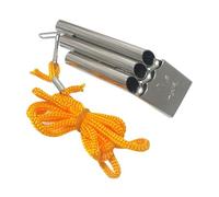 Sifflet d'extérieur - Sifflet d'arbitre en métal à Trois Tons, sifflets de sécurité avec lanière | Sifflet d'entraîneur à Trois Tubes en Acier Inoxydable, Trois Tubes à Pas élevé pour la randonnée en