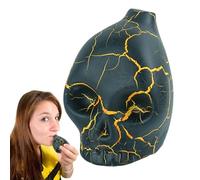 Sifflet d'Halloween - Fournitures de farce, crânes aztèques avec sifflet | Outils de magicien effrayant, sifflet de guerre fort et hurlant Sifflet de crâne aztèque pour les accessoires de scherz