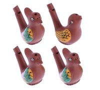 Sifflet D'oiseau D'eau Créatif Coloré, 4 Pièces, Dessin Warbler, Chanson En Céramique, Jouets Musicaux Pour Enfants, Style Aléatoire