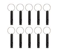 Sifflet D'urgence 10 PièCes, Sifflet De SéCurité ExtéRieur TrèS Fort Pour Sauver Des Vies, RandonnéE, Camping Et EntraîNement Des Animaux De Compagnie, Noir