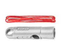 Sifflet d'urgence - Sifflet de survie en titane à décibels élevés, dispositif de signalisation compact et léger, équipement de sécurité extérieur | Cordon inclus, outil de sécurité polyvalent pour le