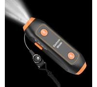 Sifflet électronique avec lampe de poche SOS - ABS 6" 150dB fort | Son électrique à haut volume | Souffleur de sécurité pour arbitre de football, sport, entraînement de football et extérieur