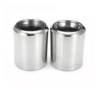 Sifflet Embout Embout De Pot D'échappement Rond En Acier Inoxydable Chromé Pour Mazda Pour CX5 2017-2021 Silencieux D'éChappement(Argent)