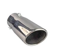 Sifflet Embout Embout De Silencieux D'échappement Rond Universel Pour Voiture En Acier Inoxydable Chromé Pour Automobiles Silencieux D'éChappement(Argent)