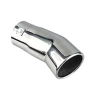 Sifflet Embout Embout De Silencieux D'échappement Universel Pour Voiture Rond En Acier Inoxydable Chromé Silencieux D'éChappement(Argent)