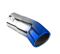 Sifflet Embout Embout De Silencieux D'échappement Universel Pour Voiture Rond En Acier Inoxydable Chromé Silencieux D'éChappement(Bleu)