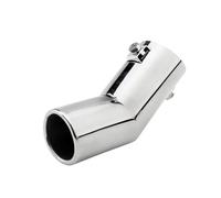 Sifflet Embout Embout De Silencieux D'échappement Universel Pour Voiture Rond En Acier Inoxydable Chromé Pour Tuyau Arrière Silencieux D'éChappement(Argent)