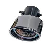 Sifflet Embout Embout De Silencieux D'échappement Universel Pour Voiture Rond En Acier Inoxydable Modifié Chromé Silencieux D'éChappement(Noir)