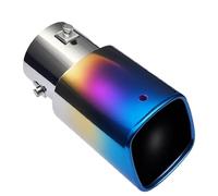 Sifflet Embout Embout De Silencieux D'échappement Universel Rond Pour Voiture En Acier Inoxydable Chromé Pour Automobile Silencieux D'éChappement(Bleu)