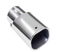 Sifflet Embout Embout De Silencieux D'échappement Universel Rond Pour Voiture En Acier Inoxydable Chromé Pour Automobile Silencieux D'éChappement(Argent)