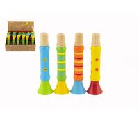 Sifflet en bois coloré 12 cm 4 couleurs 18m+