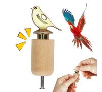 Sifflet en bois pour oiseaux, générateur de bruit tordu à la main, jouet portable de 12,7 x 5,1 cm avec construction, accessoire de son d'oiseau, dispositif de sifflet au design classique, génère