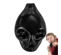 Sifflet en céramique aztèque - Tête de mort effrayante - Accessoires d'écriture