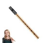 Sifflet en étain, sifflet en étain D, sifflet à 6 trous de qualité supérieure, pour débutants, intermédiaires et experts (doré)