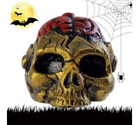 Sifflet en forme de tête de mort, sifflet terrifiant Halloween, figurine de cerveau blague sonore, décoration pour adultes, jeunes, avis de randonnée