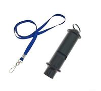 Sifflet en métal pour l'extérieur avec double chambre de résonance pour une sortie sonore fiable pendant la randonnée, le camping et les exercices de sécurité (noir)