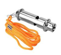 Sifflet en métal - Sifflet de sport en acier inoxydable avec cordon - Sifflet en métal clair et fort pour arbitres, entraîneurs, enseignants d'éducation physique, sifflet d'entraînement pour le