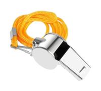 Sifflet 'entraîneur avec lanière, sifflet sportif | Sifflets sportifs pour arbitres en métal avec cordon | Ref Sifflets son fort et net pour adultes pour entraîneurs d'arbitres enseignants Fun