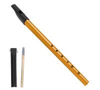 Sifflet Irlandais Aluminium, Tin Whistle Irlandais Traditionnel, Flûte à 6 Trous en Alliage d'Aluminium pour Débutants, Enfants et Écoliers, Son Excellent et Clair Facile à Jouer (Or C)
