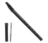 Sifflet Irlandais Aluminium, Tin Whistle Irlandais Traditionnel, Flûte à 6 Trous en Alliage d'Aluminium pour Débutants, Enfants et Écoliers, Son Excellent et Clair Facile à Jouer (Noir C)