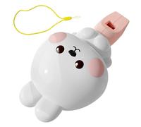 Sifflet jouet - Construction ABS, sifflet en forme de lapin, créateur de bruit amusant | Parfaitement idéal pour le transport avec un cordon, la conception de l'embout buccal, une prise en main facile