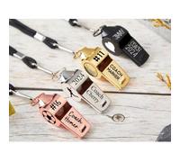 Sifflet personnalisé pour entraîneur, doré gravé avec cordon, cadeau de reconnaissance pour arbitre, entraîneur, enseignant, équipe de football, cadeau de sport pour entraîneur, cadeau personnalisé