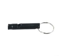 Sifflet portable en aluminium conçu pour les signaux de détresse et le dressage des animaux de compagnie (noir)