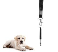 Sifflet pour Chien, Dressage à Fréquence Ajustable, Acier Inoxydable | Sangle, Usage Silencieux pour Rappel, Aide D'entraînement Positive, Noir