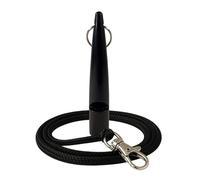 Sifflet pour chien, rappel immédiat avec fréquence fixe (audible + ultrasons), idéal pour l'entraînement des chiens accessoires, sifflet puissant à longue distance, toutes les races (vers. 2025) (Noir