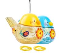 Sifflet pour oiseaux aquatiques - Jouet générateur de sons de 3,74 pouces, gadget de mélodie flottant activé par l'eau avec lanière de transport, instrument de jeu pour le développement précoce des co