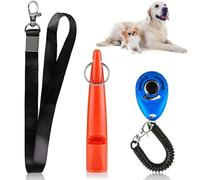 Sifflet professionnel 2 en 1 pour chien : 1 sifflet à collier + clicker - Rappel et anti-aboiement - Silencieux - ABS durable pour chiens de chasse, de chapeau et de sauvetage