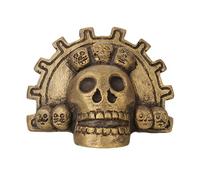 Sifflet réaliste en forme de tête de mort aztèque pour costumes d'Halloween et cadeaux - Dispositif sonore historique