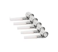 Sifflet sans-gêne argent métallique pour votre fête (x6) REF/32180 ptit clown