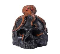 Sifflet tête de mort - Outil de survie ancien | Sifflet de mort fort avec motif de pieuvre | Sifflet de survie pour camping, randonnée, méditation et fête d'Halloween