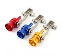 Sifflet Turbo, 3 pièces de sifflet d'échappement Turbo Sound, construction en métal, installation facile pour voitures, motos, bleu, rouge, or (taille S), échappement