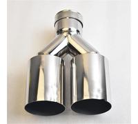 Sifflet Tuyau d'Échappement de Voiture Double Échappement Embout De 2,5" (63 Mm) Entrée De 3 Pouces Sortie De 3" Tuyau De Queue Longue De 9,5" Double Paroi Polie