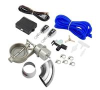 Sifflet Tuyau d'Échappement de Voiture Ensemble Soupape Commande D'échappement Avec Actionneur À Vide CUTOUT 2.0, .5, 3 Pouces Tuyau CLOSE STYLE Télécommande Et Coude(3 inch(76mm))