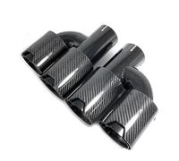 Sifflet Tuyau d'Échappement de Voiture Paire De Silencieux D'échappement Doubles En Fibre Carbone Noir Brillant Pour BMW Pour M2 Pour M3 Pour M4 Pour M5 Universel(ID 86MM-OD 105MM)