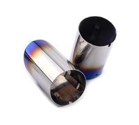 Sifflet Tuyau d'Échappement de Voiture Pour Q7 Pour TDI Pour Quattro 2006 2007 2008 2009-2013 Tuyau D'échappement De Voiture Embout De Silencieux En Acier Inoxydable Chromé(95mm Blue)