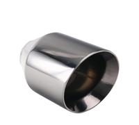 Sifflet Tuyau d'Échappement de Voiture Silencieux De Voiture En Acier Inoxydable Gorge De Queue Entrée 51mm Sortie 102mm Embouts D'échappement Terminal Universel(Black)