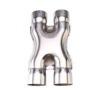 Sifflet Tuyau d'Échappement de Voiture X-PIPE De Voiture 2.5 ''3''Système D'échappement Entrée/sortie Universel Pointe Silencieux Quatre Voies Adaptateur Connecteur Silencieux(3 inch)