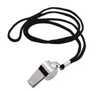 Sifflets, (Argent) Metal Sifflet À Roulette, Sifflet Puissant Et Net, Métal Sifflet Avec Une Longe En Nylon Amovible Pour Les Entraîneurs De Sports, Basketball, Football