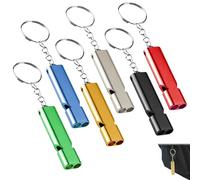 Sifflets D’Urgence En Métal 6 Pièces Avec Double Résonance 120 dB Et Porte-Clés Pour Signalisation Extérieure Randonnée Sécurité Quotidienne Et Activités Sportives