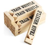 Sifflets de Train en Bois (Lot de 12) Jouets bruyants en Bois pour Enfants | Cadeaux pour fêtes sur le thème du train, déco d’anniversaire, pochettes surprises, lots de jeux et cadeaux de Noël à offrir