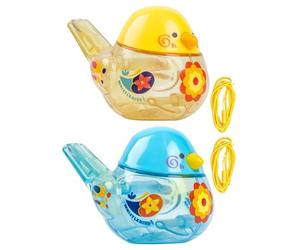 Sifflets d'eau d'oiseau en argile 2 pièces 9,5 x 6 x 6 cm - Sifflet musical de dessin animé | Jouet musical et réclamation de chasse | Cadeau d'anniversaire