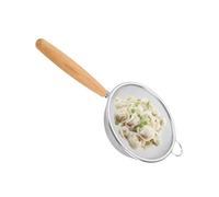 SIFTER FILTRE HUILE DE SIEDE MESH - 304 FOUR MESH FINE ACIER | Manche en bois Collottano de cuisine pour thé, huile de cuisson, nouilles tamisées et éléments essentiels de four
