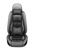 SIFUSM Sièges Housses Couverture Housse Siège Voiture en Cuir Général Tous Modèles pour SsangYong Rodius Kyron ActYon pour Rexton pour Korando Style Automobile(Black Grey Pillow)